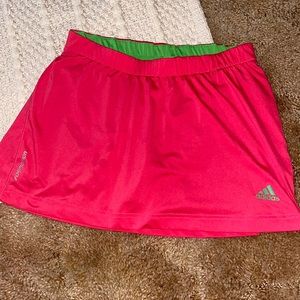 women’s pink and green adidas tennis skirt